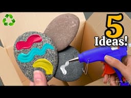 Transforming Cardboard & Pebbles: 5 Super Genius Recycling Ideas 😱♻️ I Make Many and Sell Them All!