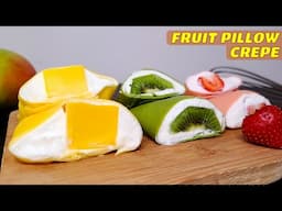 Delicious and Easy Fruit Pillow Crepe / Pancake Recipe [Subtitles] HNC Kitchen