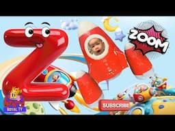 THE LETTER Z | Zoom, Zoom, Zoom, We're Going to the Moon! Nursery Rhyme for Kids | ROYAL TV