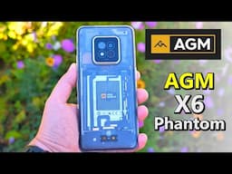 📲 ПРОЗРАЧНЫЙ ЗАЩИЩЕННЫЙ СМАРТФОН AGM X6 Phantom 5G 👉 ИК термометр, 5000mAh, 50Мп, Android 14