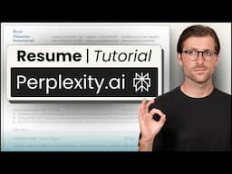 How To Write a Unique Resume Using Perplexity AI | (Free)