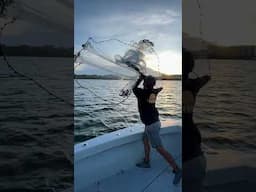 Captain Mike Throws Cast Net in Slow Motion #SHORTS