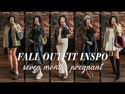 10 FALL OUTFIT IDEAS! (bump friendly, second trimester looks, barn jacket, suede loafers) | 2024