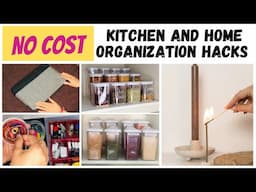 No cost kitchen and home organization hacks | Kitchen and home organization without spending money