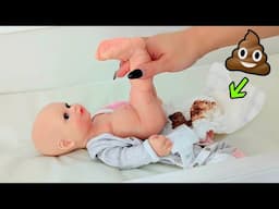 Silicone Newborn Baby Exploding Diaper Change Videos