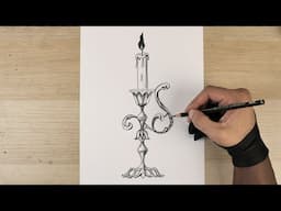 how to draw | easy drawing | Arts academy HD | pencil drawing | How to Draw a Candle | |رسم سهل