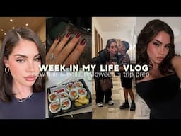 weekly vlog♡ chopping off my hair, new nails, halloween costume, getting ready for our trip, & more!