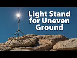 Light Stand for Any Terrain, Uneven Ground, lightweight that can hold an AD600