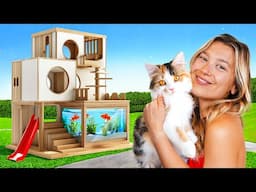 I BUILT A $10,000 DREAM CAT HOUSE!!