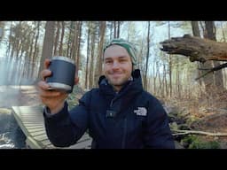 Making pine needle tea in the middle of nowhere