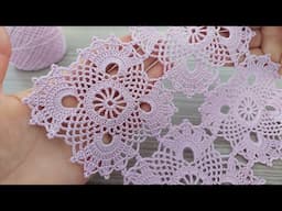 Wonderful Easy & Beautiful Joined Flower Crochet Lace Pattern