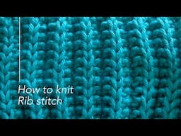 Rib Stitch Knitting「 How To Knit 」Easy!!!