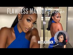 FLAWLESS SOFT GLAM MAKEUP TUTORIAL FOR WOC | NO FLASHBACK + PHOTO-READY *detailed*