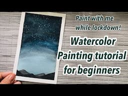 Watercolor painting for beginners | galaxy painting #watercolortutorial #watercolorforbeginners