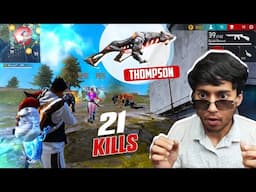 New Thompson😍 Solo Vs Squad Pro Lobby 21 Kills Gameplay - Free Fire Max