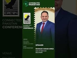 Thrilled to speak at Connected Pakistan Conference on 27 Dec 2024 at Pak-China Center, Islamabad!