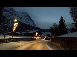 Night in Grindelwald Switzerland 🇨🇭 Sandra -  Stops The Rain In The Night 80's