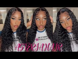 WIG INSTALL |  PRE PLUCKED WATER WAVE FRONTAL WIG | BEGINNER FRIENDLY FT. ASTERIA HAIR