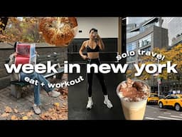 WEEK IN NYC 🥯🚕🍎✨ Exploring Solo, Workouts, Food Adventures + Marathon Recovery!