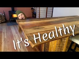 Weathered Wood, Bees Wax & Hemp Oil Kitchen Island