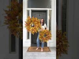 Classic fall leaves wreath 🍂🍁! Full tutorial linked