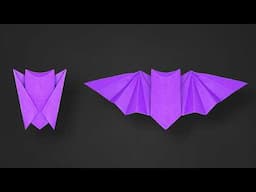 Easy Origami Halloween Bat - How to Fold