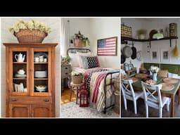 Rustic farmhouse decorating ideas with vintage style.100+Vintage style farmhouse decor.#vintagestyle