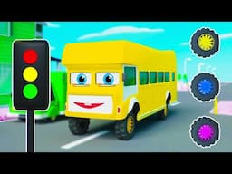 Yellow Bus | Wheels On The Bus | Round n Round | Nursery Rhymes & Songs for Kids | Pilli Go