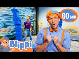 Blippi and Meekah Build a HUGE Block Tower | Blippi & Meekah Challenges and Games for Kids