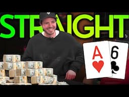 Poker Pro WINS MASSIVE Pot With a STRAIGHT at High Stakes Live Cash Game