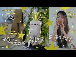 MY PLUSHIES ARE HERE 🥬 Daikon Fairy UNBOXING and Packing! + RISD Craft Announcement | Tiffany Weng