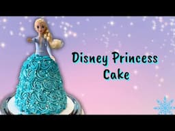 Elsa Doll Cake ❄️| Disney Princess Cake Tutorial | Frozen Cake Easy step by step ​⁠