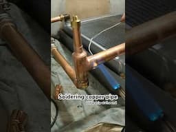 Soldering 28mm copper pipe into the heating system | Real World Plumbing #plumbing #howto #shorts