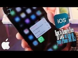 How to Remove Face ID Lock on App on your iPhone iOS 18.1