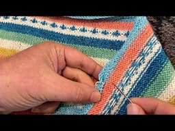 The Knitting man's shorts #4  How to sew back edges finishing beginners knitting project #knitted