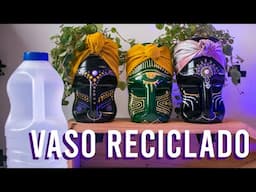 Fiz VASO cachepô com o que tinha em casa! Recicle seu LIXO