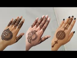 3 Easy back hand mehndi design | Simple mandala mehndi design | Mehandi ka design | Gol tikki mehndi