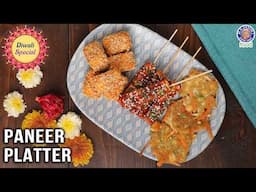 Paneer Platter Recipe | Make Restaurant Style Paneer Platter In 3 Ways | Diwali Special | Chef Varun