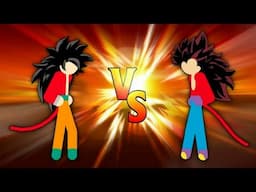 Stickman Warriors Fight - Vegeta SSJ 4 vs Goku SSJ 4