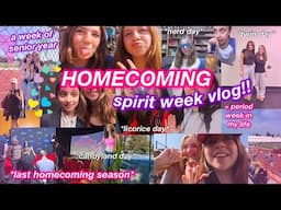 HOMECOMING SPIRIT WEEK VLOG *senior year edition* // pep rally, dress up days, & LAST hoco season!!