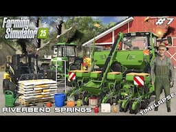 PLANTING CORN AND ROLLING FIELDS WITH JDs | Animals on RIVERBEND | Farming Simulator 25 | Episode 7