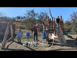 DIY climbing frame | Using Reclaimed Wood from our Barn #23