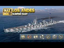 Battleship Los Andes: MVP on map Sleeping Giant - World of Warships