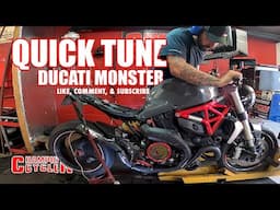 Ducati Monster 1200 Quick Tune Featuring The Ducabike Clear Clutch Cover in Action on our Dyno