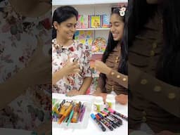 Diya Painting Challenge with MOM!🎨😍💕 | #mom #painting #shorts | Riya's Amazing World