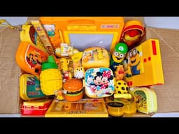 Amazing yellow stationery, toys & gadgets - pencil box, sharpner, eraser, water bottle, lunch box