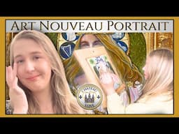 1 YEAR TIMELAPSE🌟 How I PAINT an ART NOUVEAU-Mucha-Klimt-Inspired PORTRAIT of My Daughter 🏰