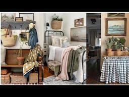 Rustic farmhouse Decorating Ideas with Country style.Rustic Farmhouse Decoration.#vintagestyle #home