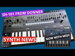 DONNER L1 - Roland SH-101 Clone & Behringer JT-4000M Now With MIDI | SYNTH NEWS (EXCLUSIVE)