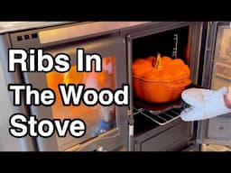 Cooking On The Wood Cookstove: Braised Ribs in a Red Wine Sauce